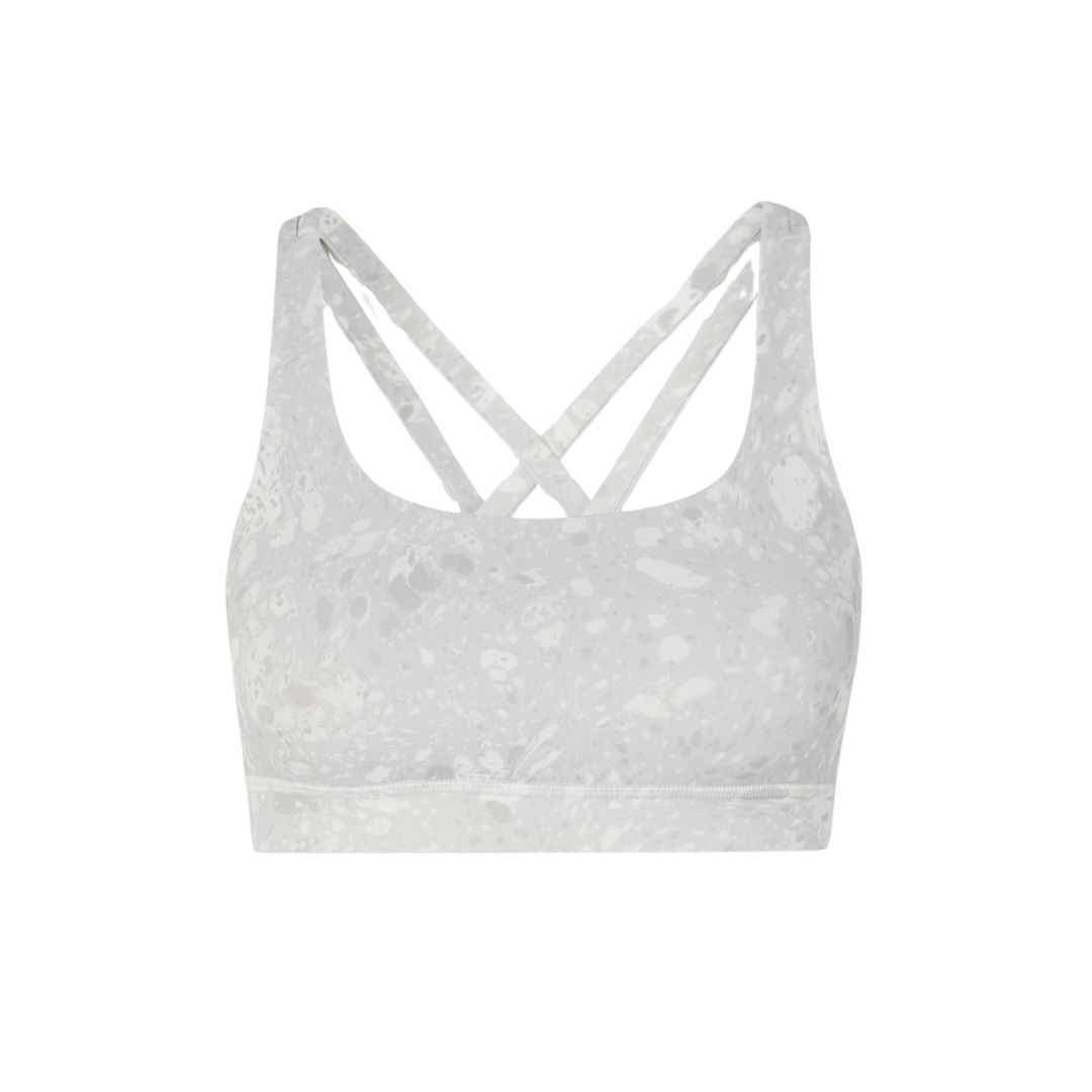 Front view of a Lululemon High Support Energy Bra.