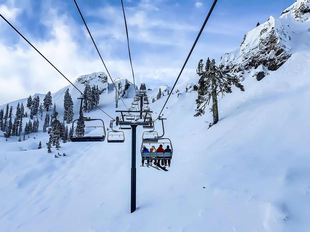 Skiing at Heavenly feels like gliding directly over the lake's turquoise waters.