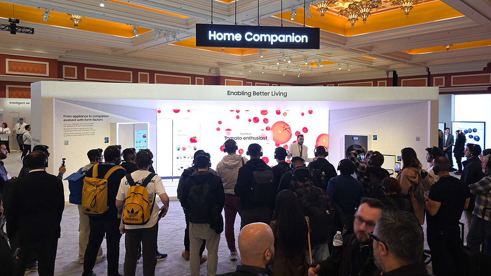 General view of the Samsung Home Companion exhibition zone at CES 2026.
