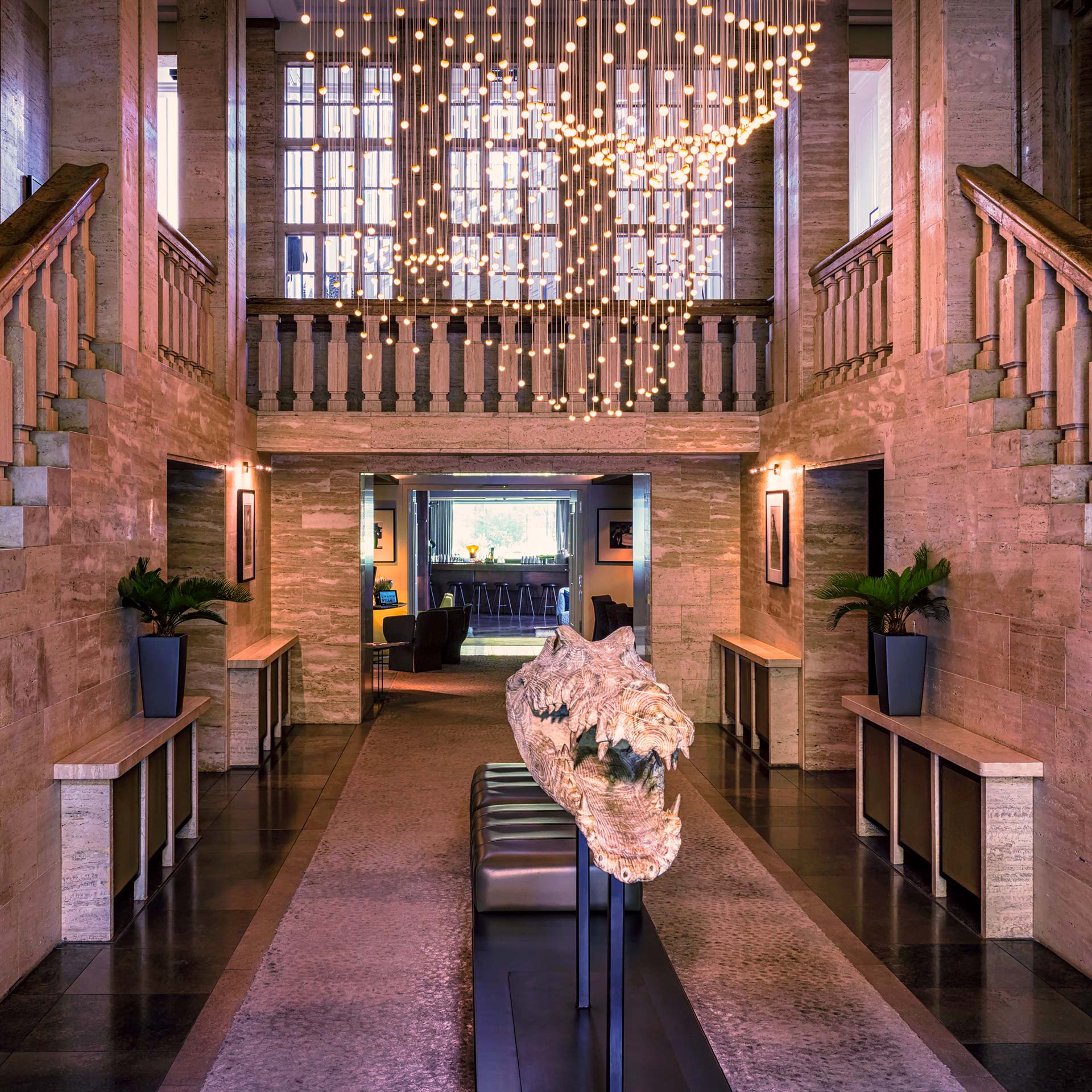 The contemporary and sleek interior design of a suite at the SO/ Berlin Das Stue hotel.