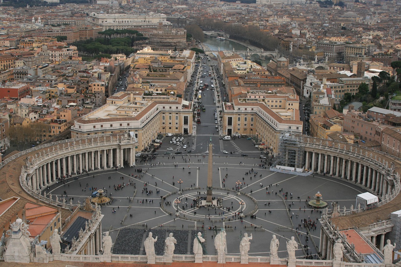 The magnificent interior of St. Peter's Basilica in Rome