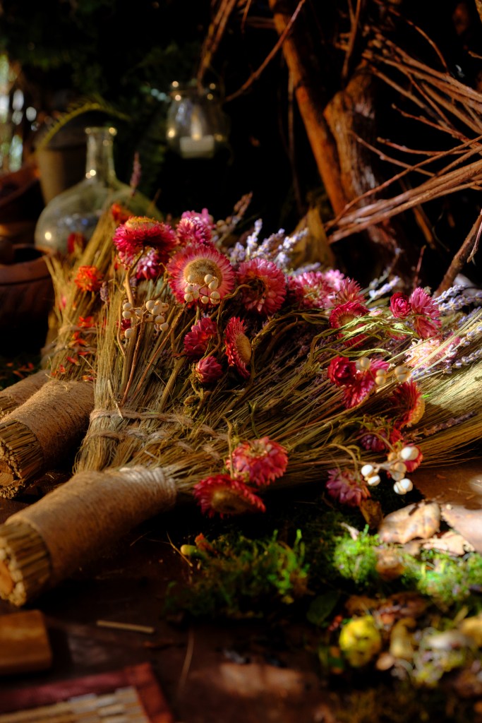 Mystical interior lighting inside a forest-themed sanctuary.