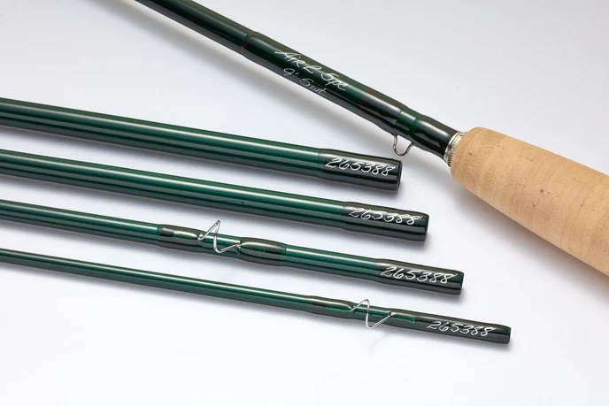 The R.L. Winston Air 2 Trout 5-Piece Fly Rod displayed in its travel configuration.