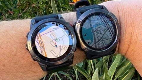 Comparison of Garmin Fenix 7 and Epix watches on a table