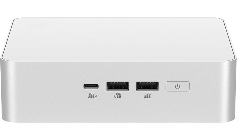 The ASUS NUC 15 Pro+ in a sleek metallic chassis.